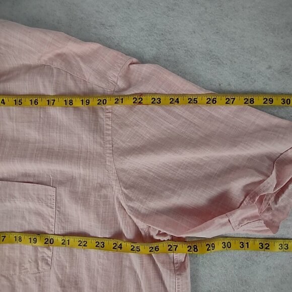 Casa Moda 100% Cotton Pink Pattern Short Sleeve Casual Fit Button Down Size 3XL - Picture 8 of 12